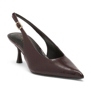 MARC FISHER LTD Patent Leather Reynna Slingback Kitten Heels